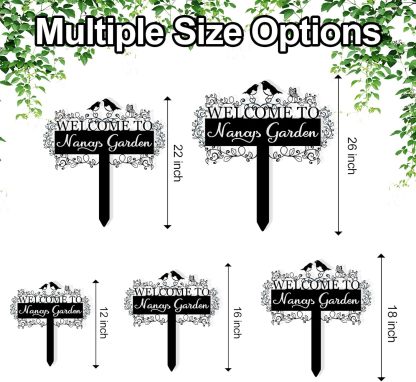 Personalized Garden Sign, Custom Bird Metal Garden Stake Sign, Garden Signs for Outside, Metal Lawn Art, Metal Signs Customized, Garden Signs Decorative Outdoor, Patio Plaque Decor