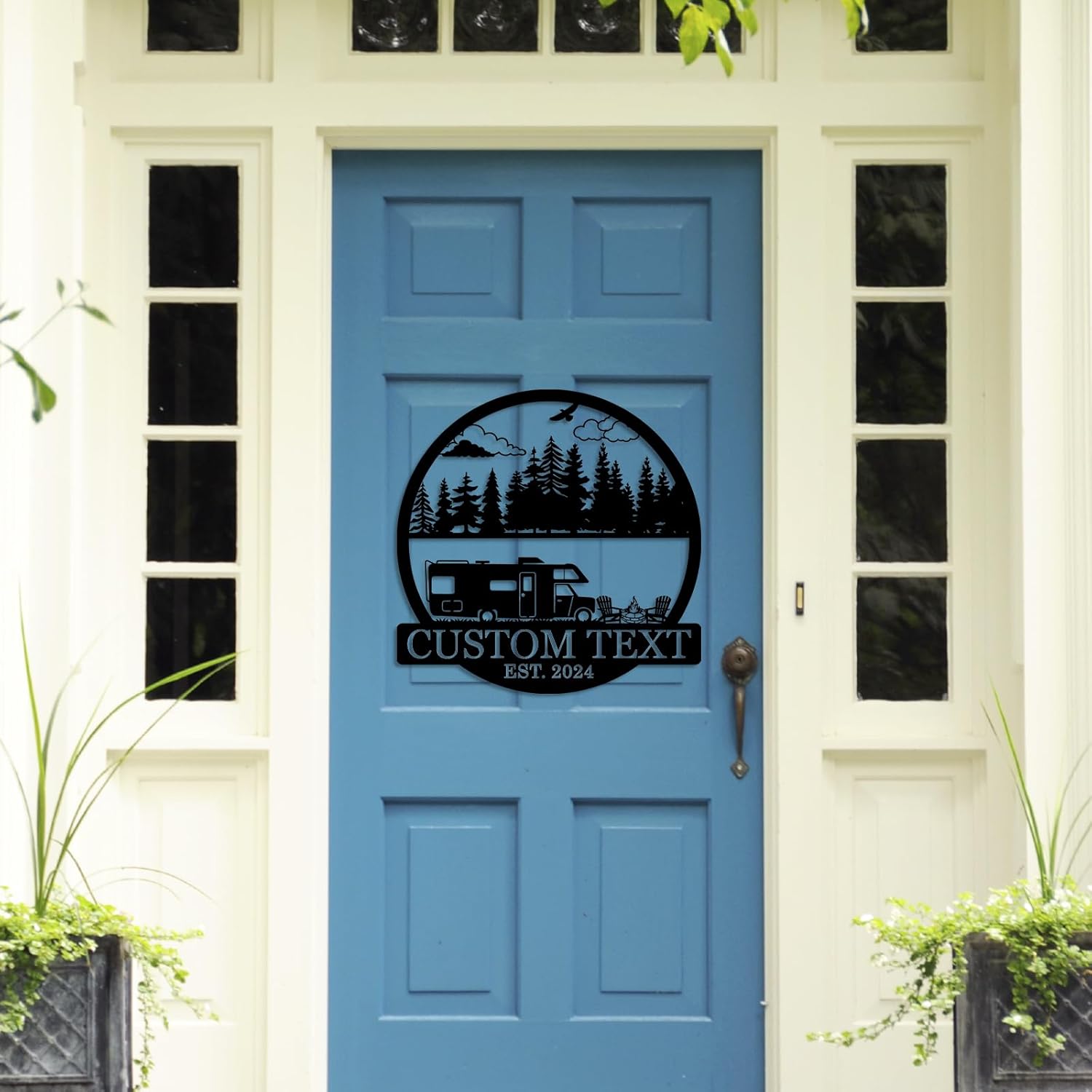 Personalized Camping Sign, Outdoor Travel Trailer Camper Signs, Family Sign, Camping Gifts-MetalsignX