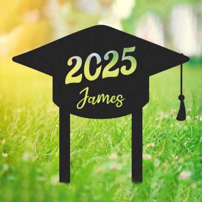  Custom Graduation Decorations Yard Sign, Senior Yard Signs Class of 2025, Custom Signs Outdoor Metal, Yard Sign Stakes Metal, Grad Gifts, Graduate Decorations for College High School