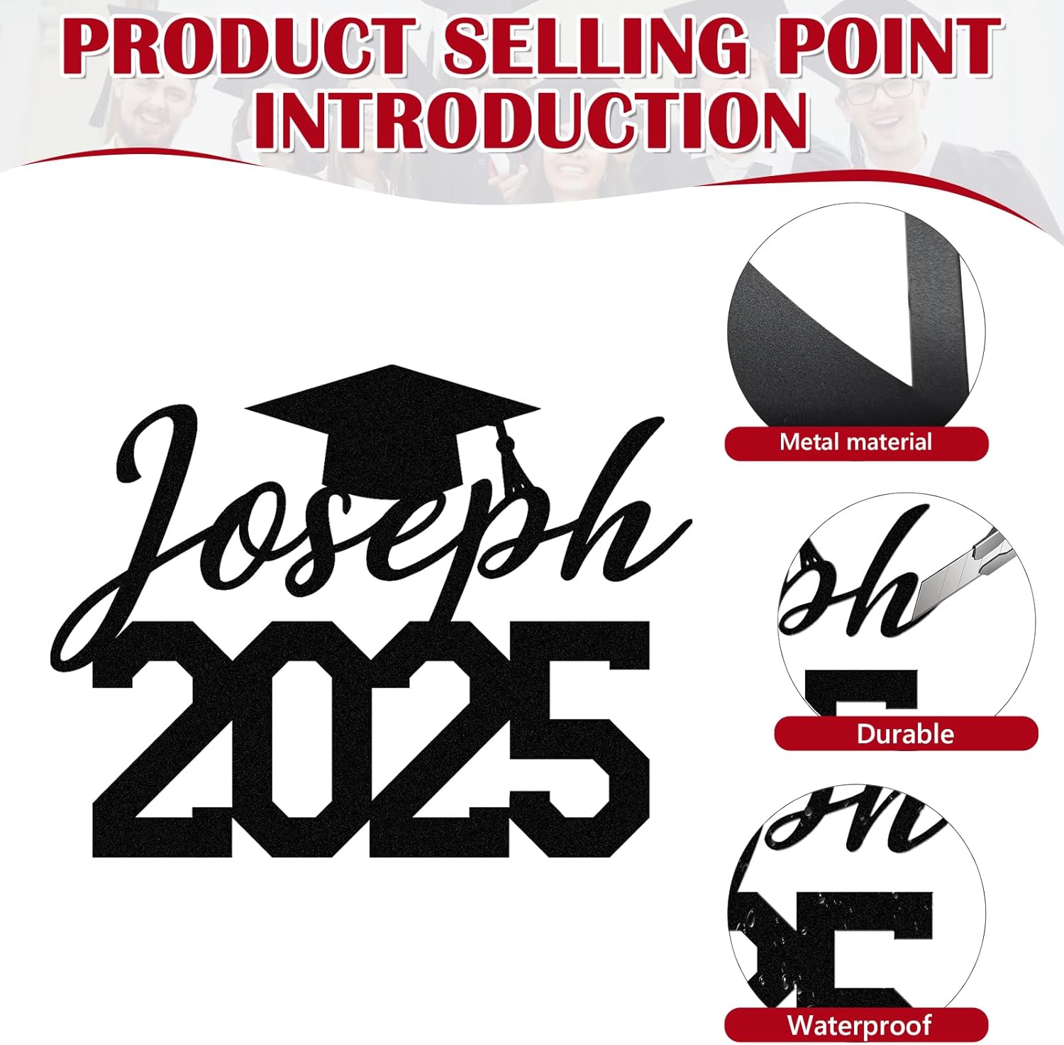 Personalized Graduation Metal Sign, Graduation Congratulations Signs, Class Of 2025 University, Grad Sign Wall Art Decor, Metal Signs Customized, Graduation Decorations 2025, Congrats Party Gift