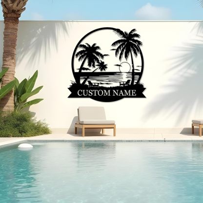 Dyoart Personalized Metal Cactus Wall Decor, Natural Themed Metal Wall Art Home Decor Plant Modern for Office Home Living Room Bedroom, Personalized Wall Hanging Plaques Sign, Housewarming Gifts