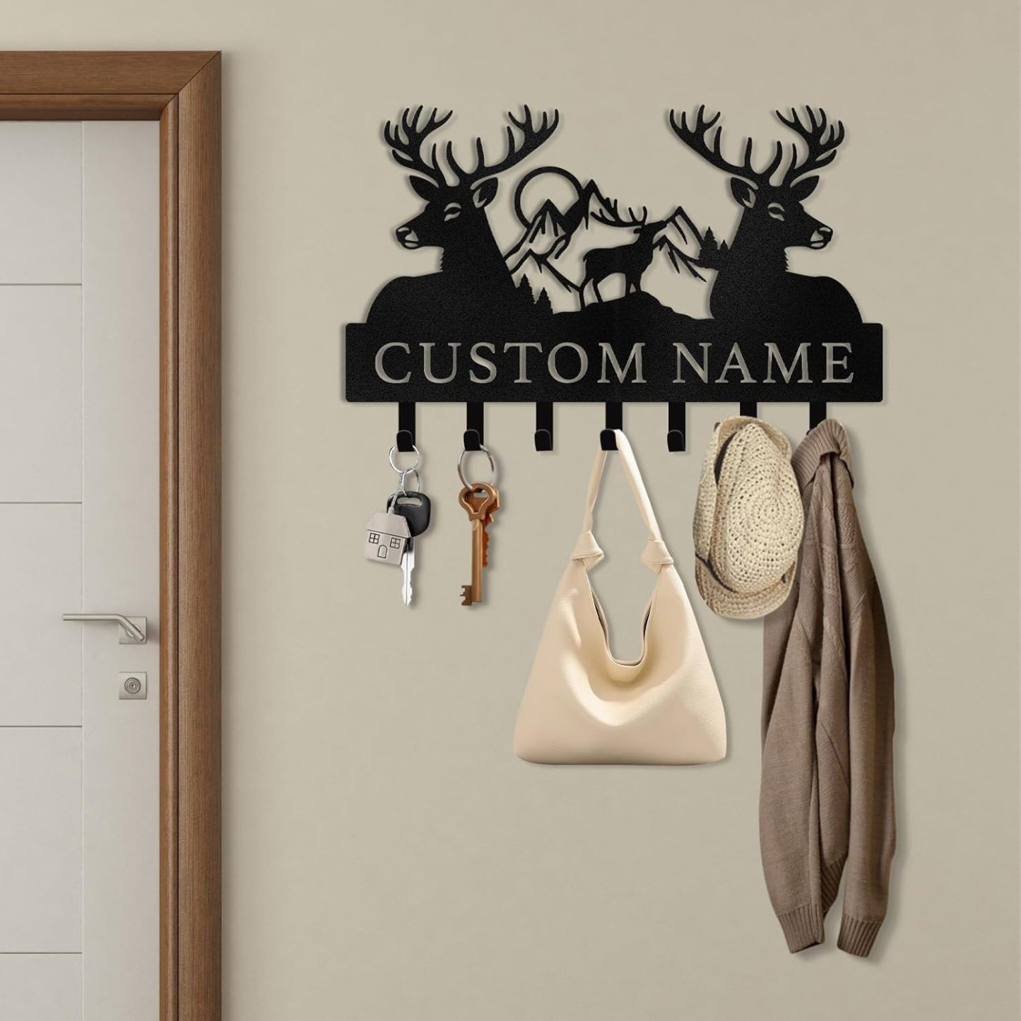 Personalized Polar  Key Hanger, Custom Metal Key Rack  | Unique Wall Organizer for Home Decor-MetalsignX