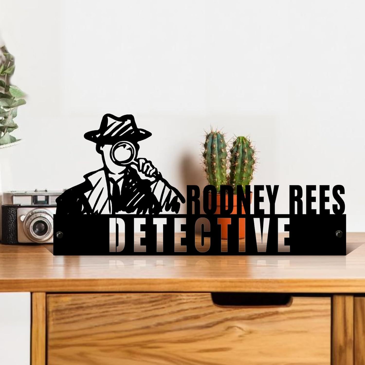  Custom Family Name Plate for Desk, Metal Sign Name Tags, Personalized Desk Accessories-MetalsignX