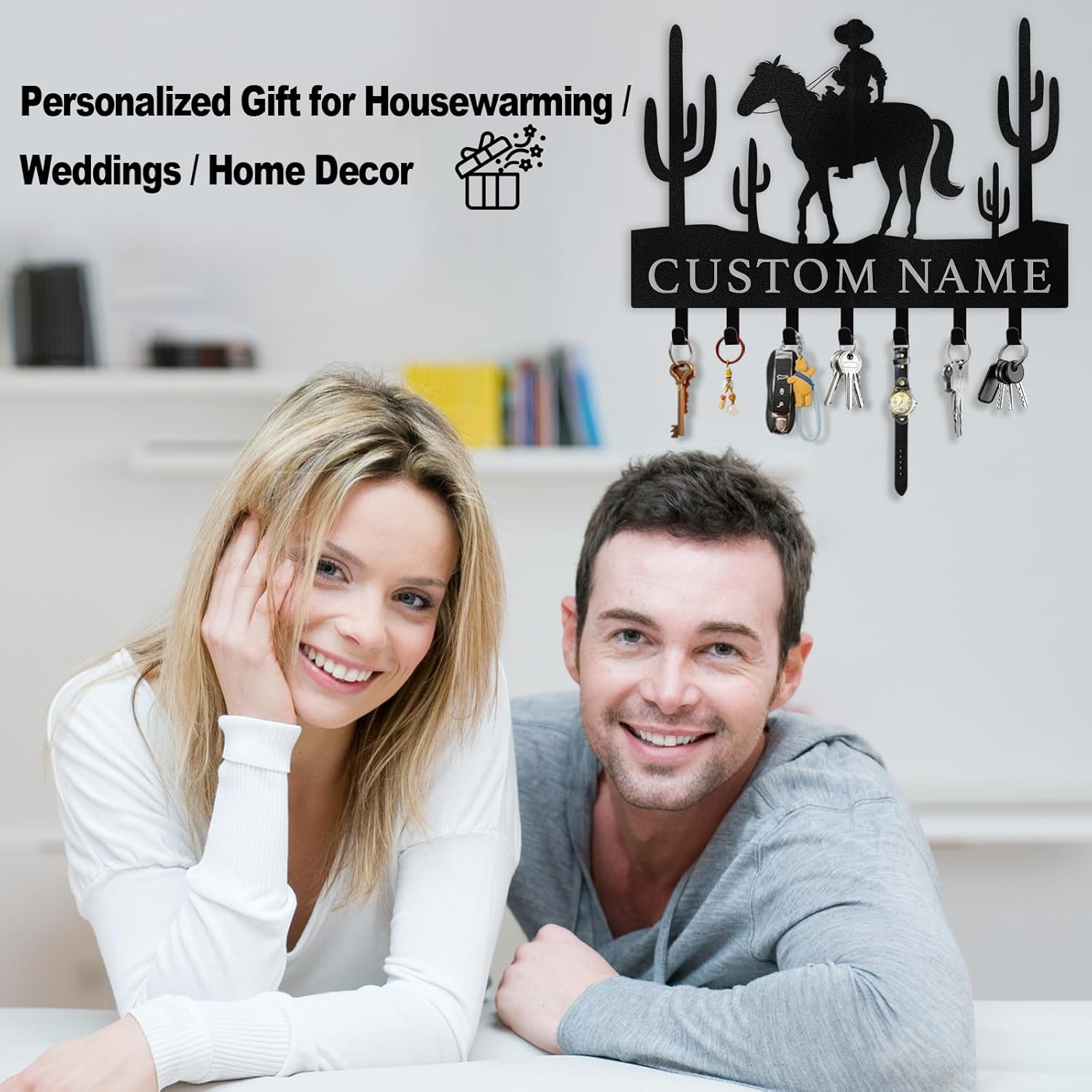 Personalized Key Holder on Wall, Custom Key Hanger Wall Mount with Name-MetalsignX