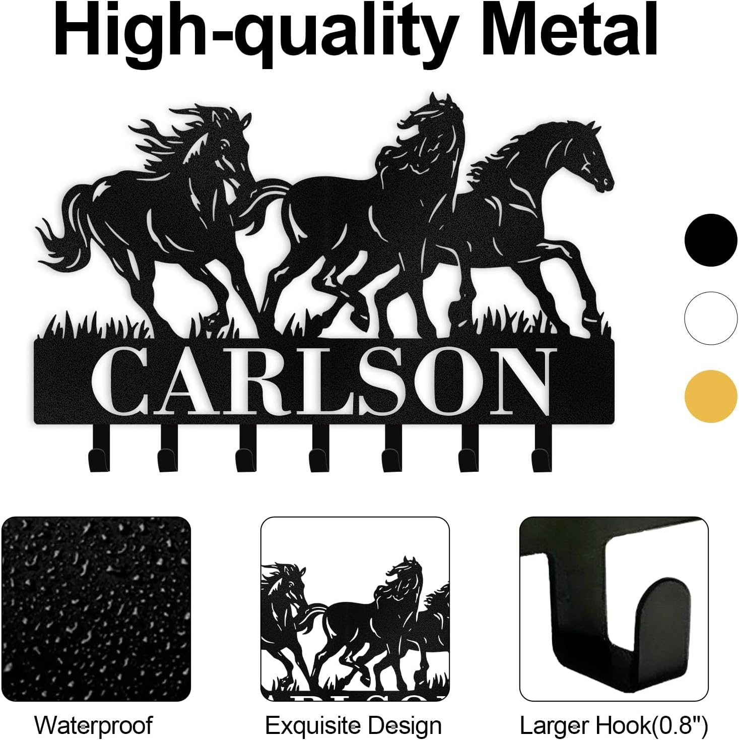 Personalized Key Holder on Wall, Custom Key Hanger Wall Mount with Name-MetalsignX