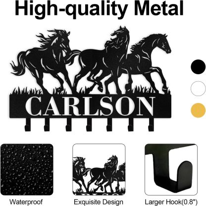 Personalized Key Holder on Wall, Custom Key Hanger Wall Mount with Name-MetalsignX