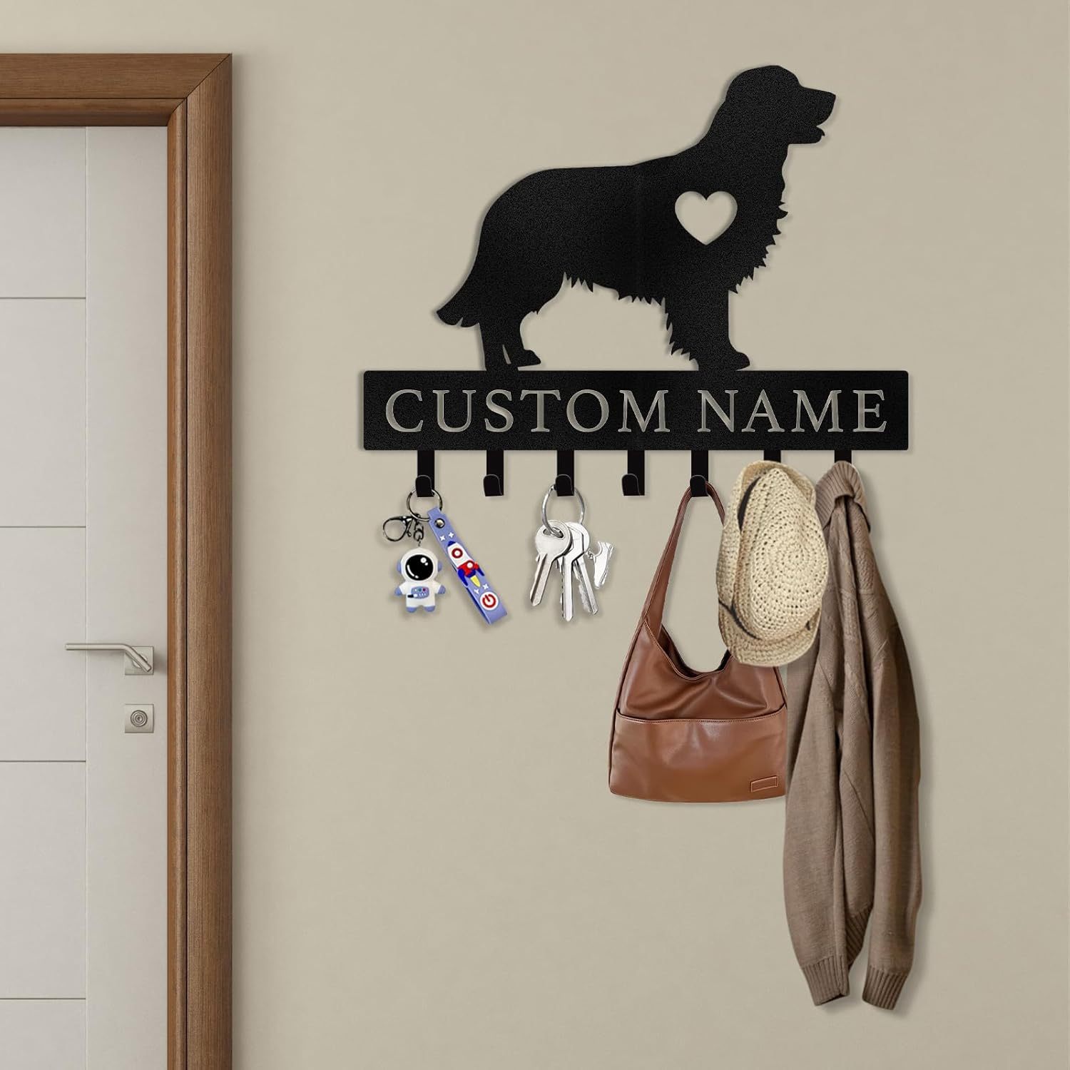 Personalized Key Holder on Wall, Custom Key Hanger Wall Mount with Name-MetalsignX