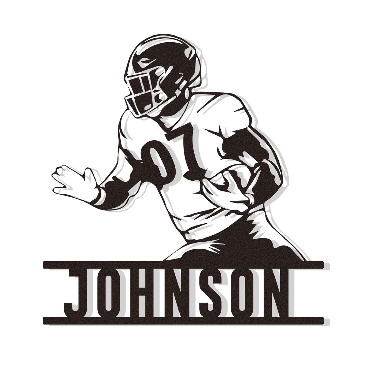 Personalized Football Metal Sign, Metal Signs Customized, Custom Ball Football Metal Wall Art, Custom Signs Outdoor Metal, Custom Name Sign Football Room Decor for Boys