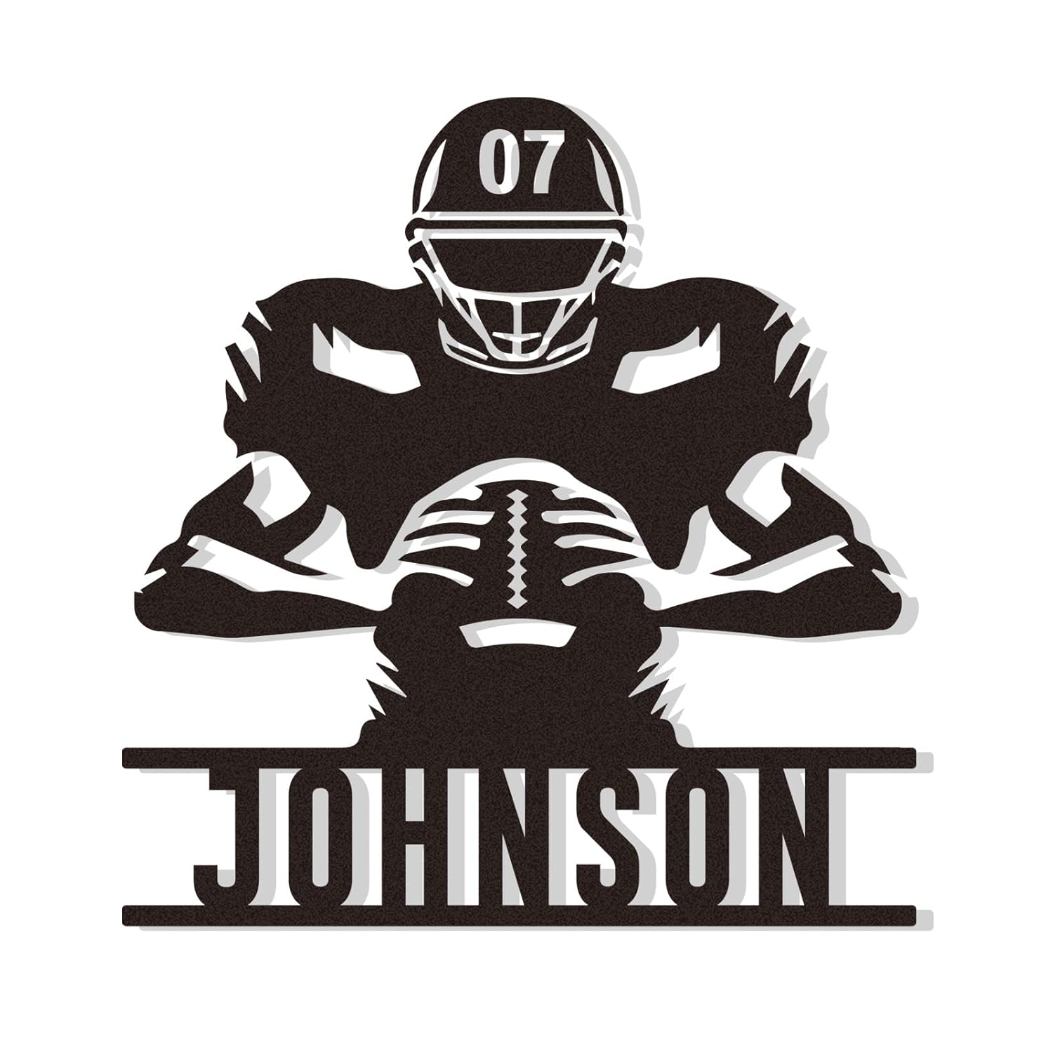 Personalized Football Metal Sign, Metal Signs Customized, Custom Ball Football Metal Wall Art, Custom Signs Outdoor Metal, Custom Name Sign Football Room Decor for Boys