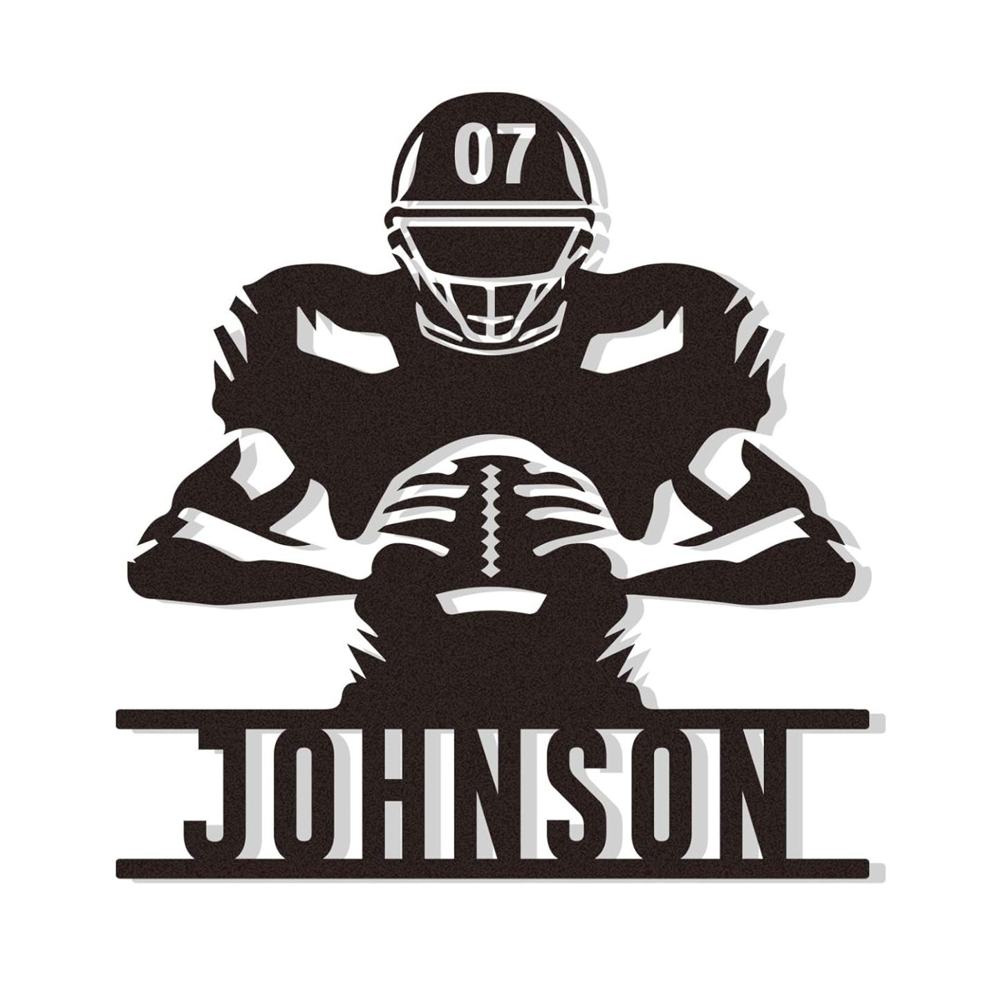 Personalized Football Metal Sign, Metal Signs Customized, Custom Ball Football Metal Wall Art, Custom Signs Outdoor Metal, Custom Name Sign Football Room Decor for Boys