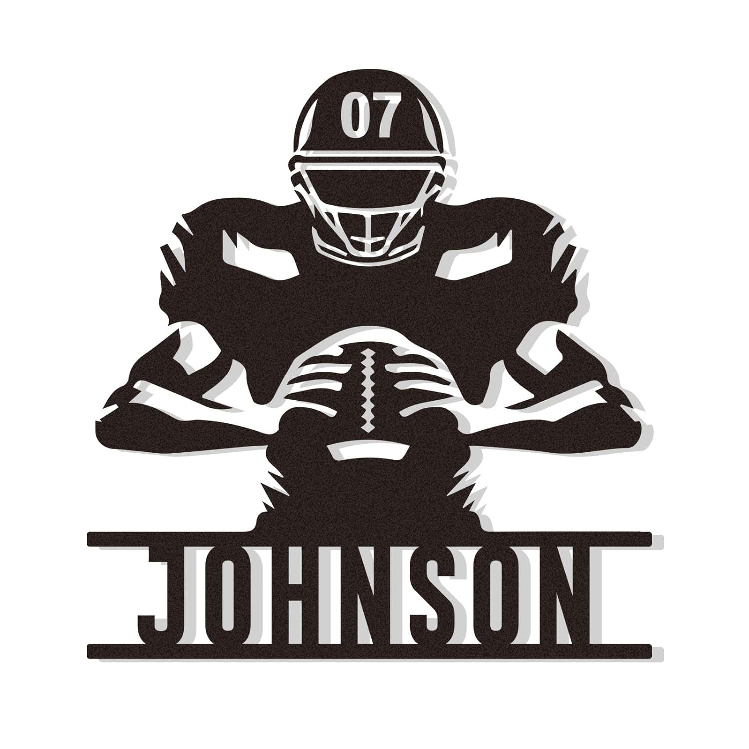 Personalized Football Metal Sign, Metal Signs Customized, Custom Ball Football Metal Wall Art, Custom Signs Outdoor Metal, Custom Name Sign Football Room Decor for Boys