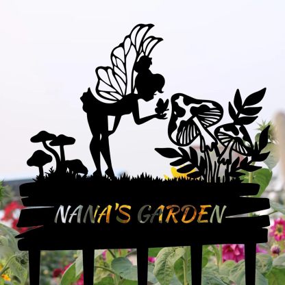 Handcrafted Fairy Garden Stake , Rustic Metal Sign for Magical Yard Spaces-MetalsignX