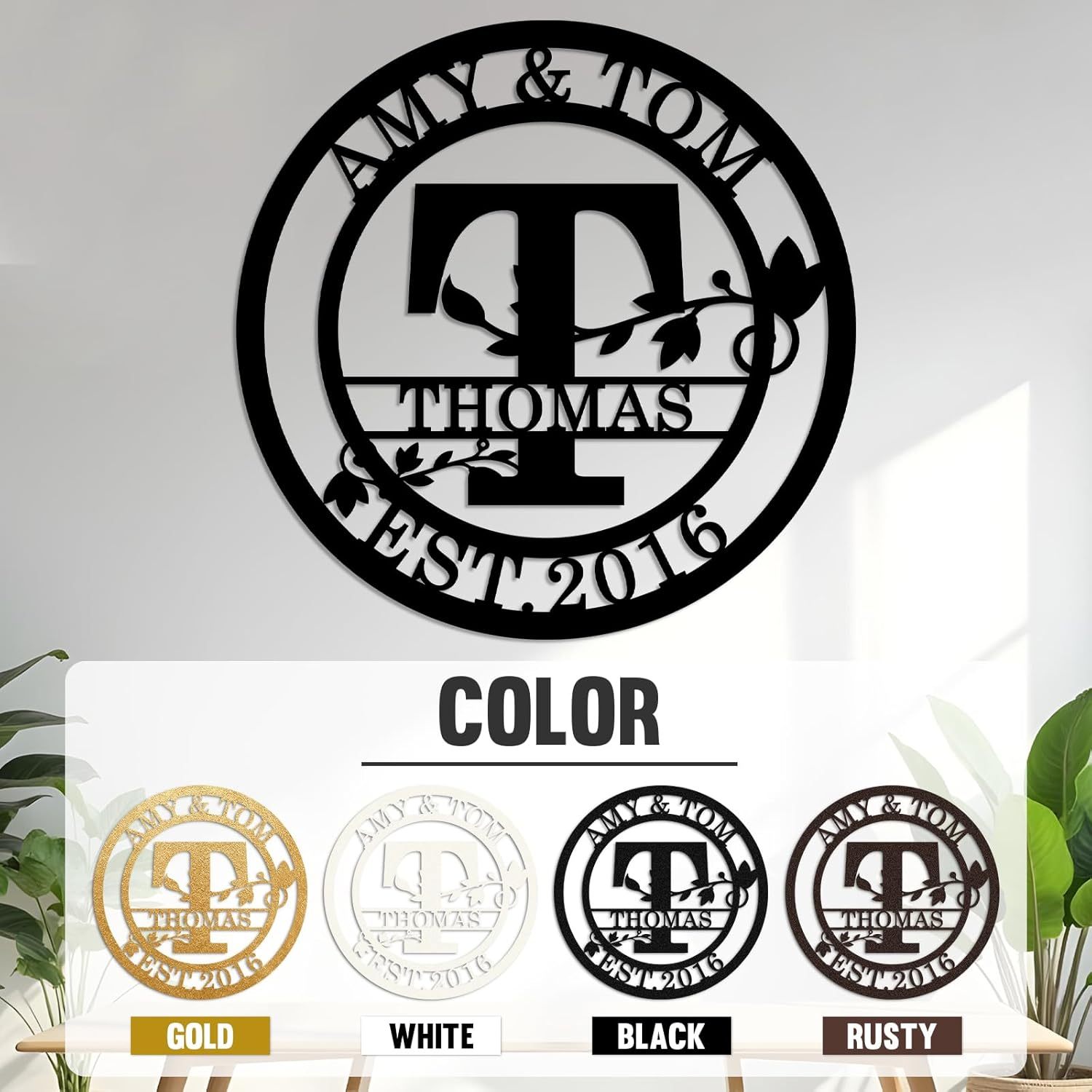 Personalized Metal Bear Sign, Custom Family Last Name Sign | Rustic Cabin and Outdoor Wall Decor-MetalsignX