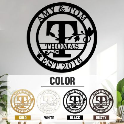 Personalized Metal Bear Sign, Custom Family Last Name Sign | Rustic Cabin and Outdoor Wall Decor-MetalsignX