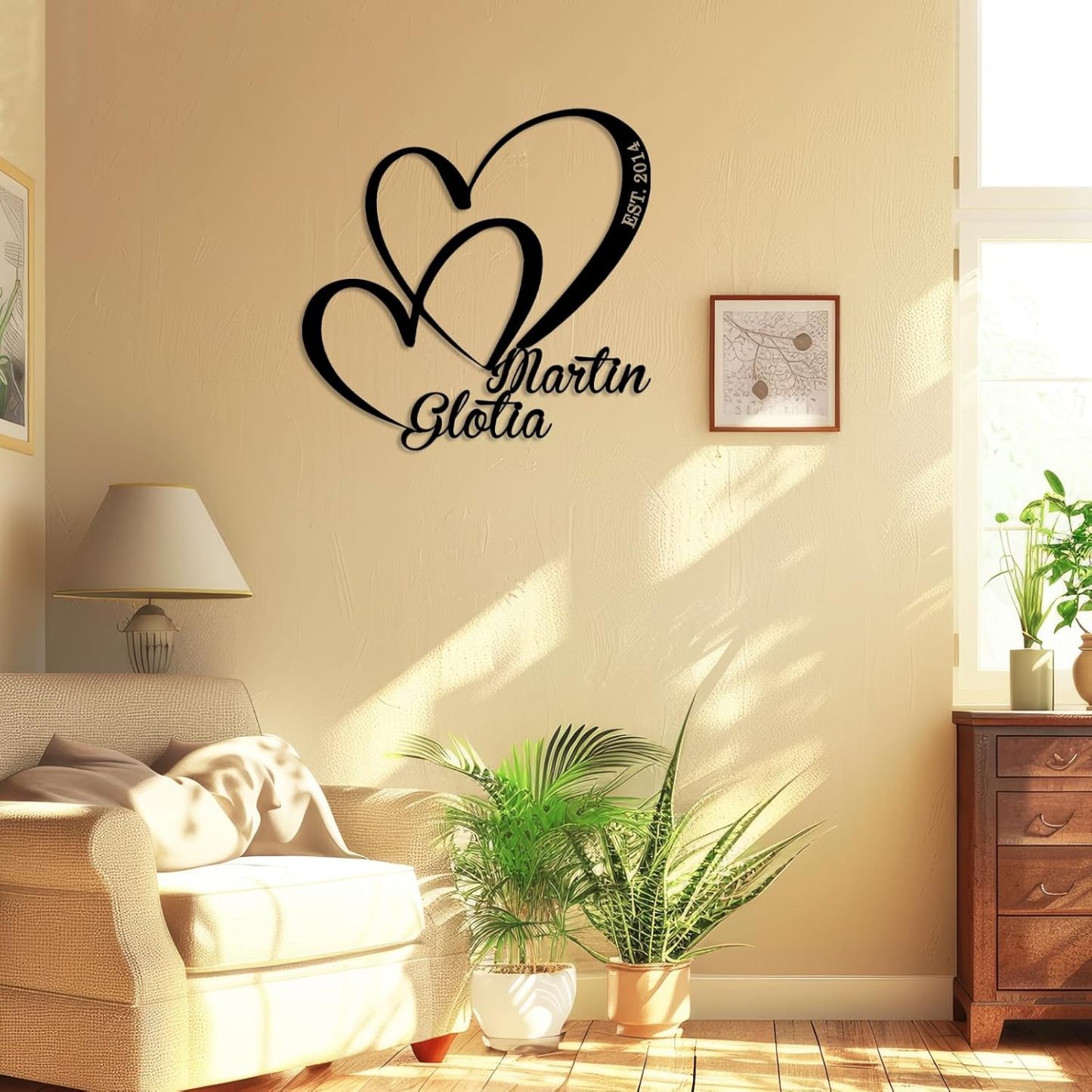 Custom Metal Wedding Sign with Names & Date, Infinity Heart Wall Decor, Personalized Gift for Couples 2025-MetalsignX