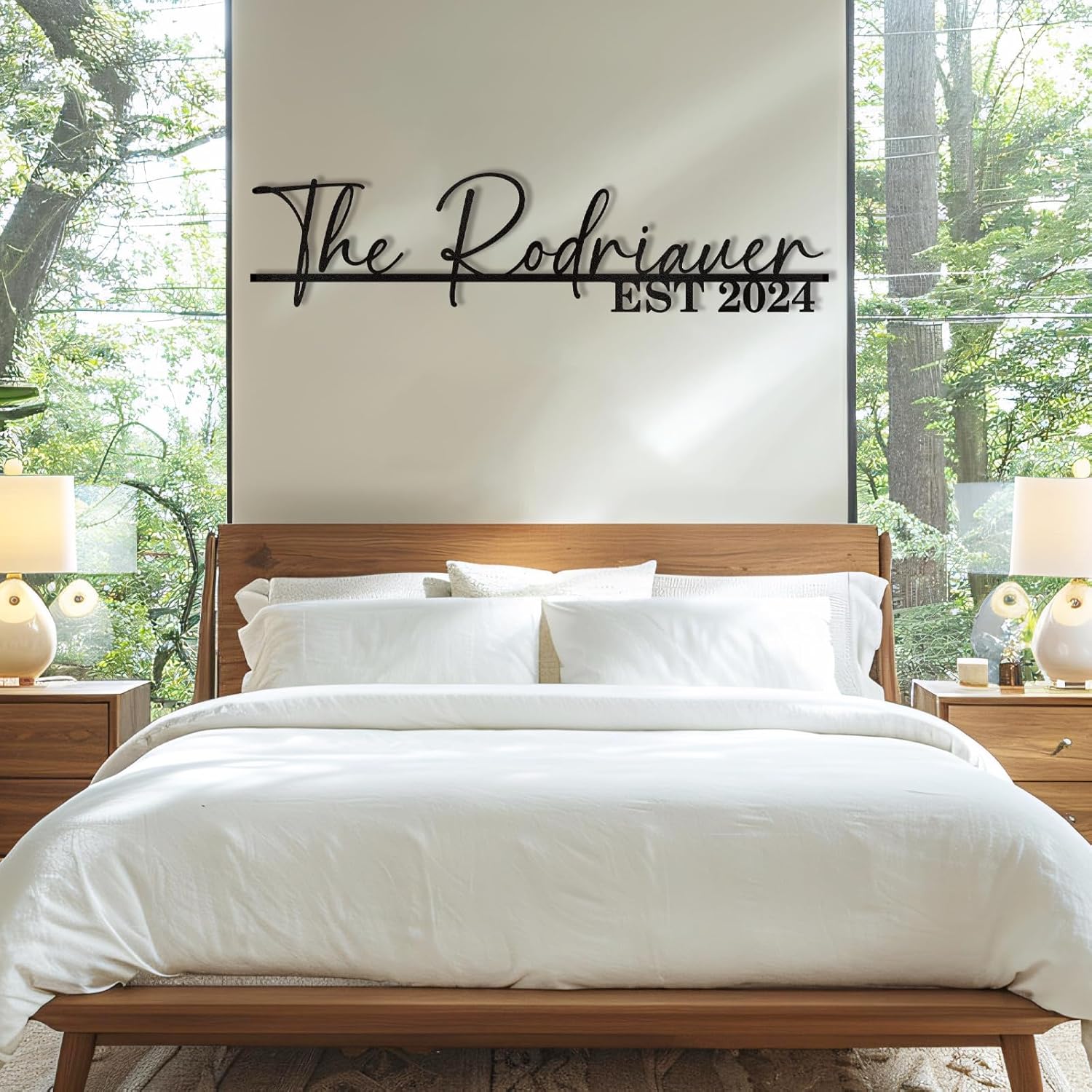 Personalized Metal Family Name Sign, Split Letter Monogram Wall Decor & Last Name Home Decor-MetalsignX