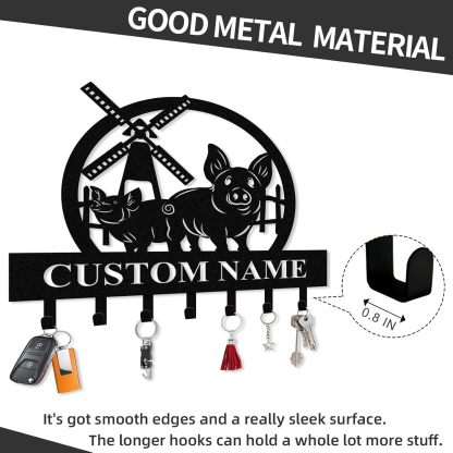 Personalized Key Holder for Wall, Custom Camping Wall Key Hooks with Name-MetalsignX