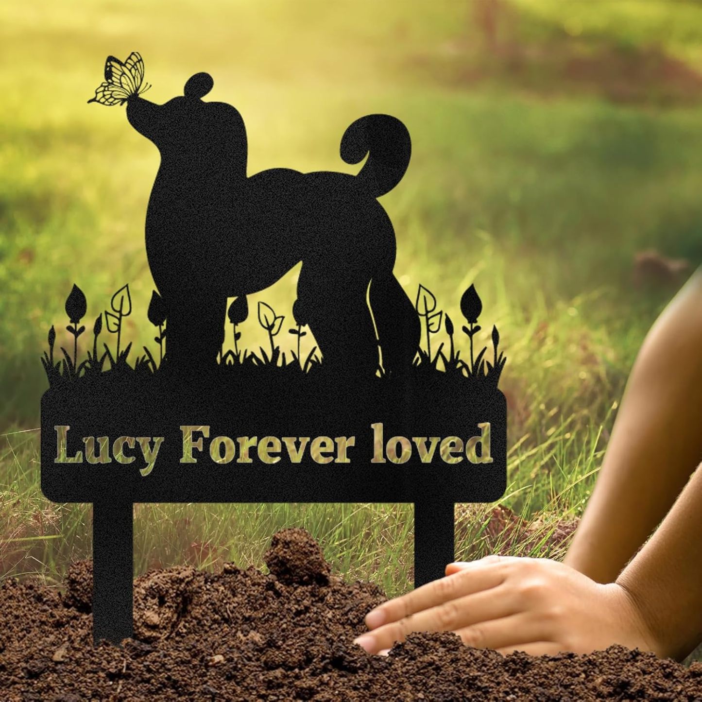 Personalized Pet Memorial Garden Stake, Custom Cat Headstone for Outdoor Decor | Memorial Plaque for Lost Pets-MetalsignX