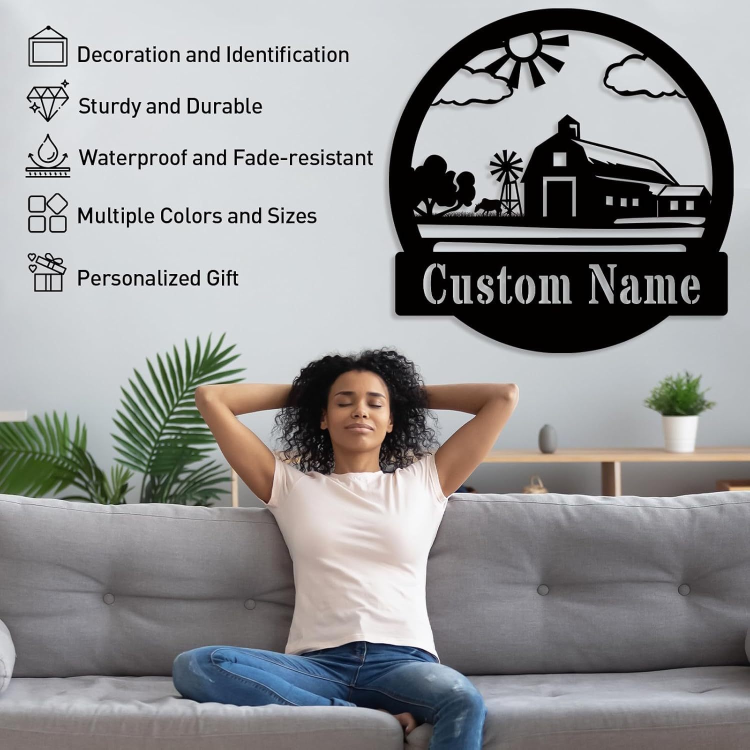 Personalized Butterfly Cabin Sign  | Outdoor Metal Wall Art | Bedroom Wall Decor | Housewarming Wedding Gifts-MetalsignX