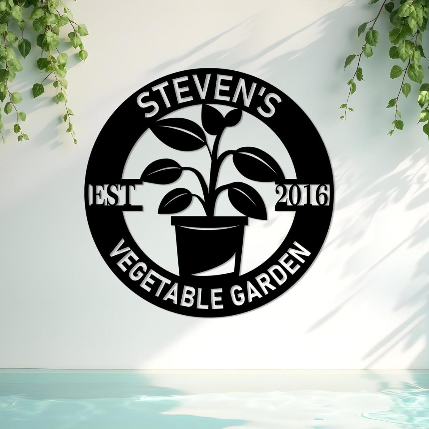 Personalized Garden Signs | Custom Name Garden Signs | Metal Garden Signs for Outside | Yard Signs Customized | Outdoor Metal Garden Wall Art | Patio Sign | Metal Garden Decor Gift for Gardener