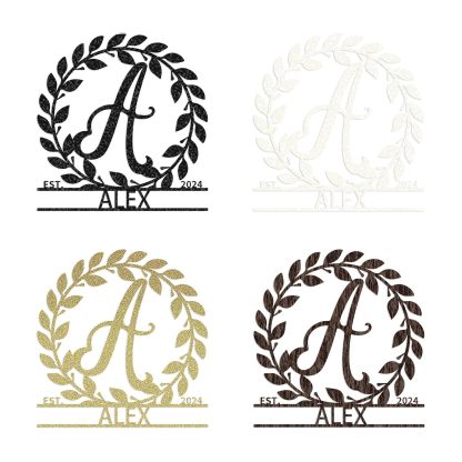 Custom Name Metal Signs, Wedding Anniversary Gift, Split Letter Monogram-MetalsignX