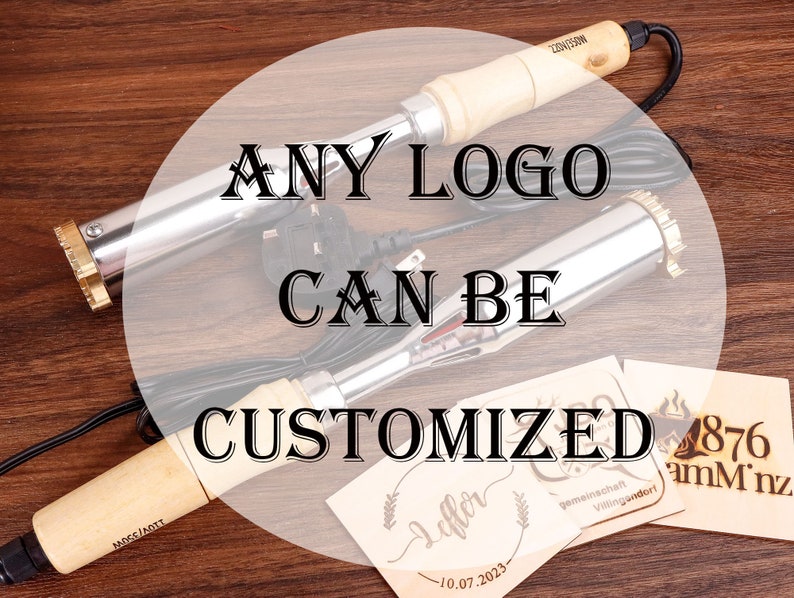 Custom Electric Branding Iron for Wood, Durable Personalized Logo Metal Branding Iron for Wood Burning Stamp Leather Meat, Handcrafted Design Weddings & Personalized Gifts