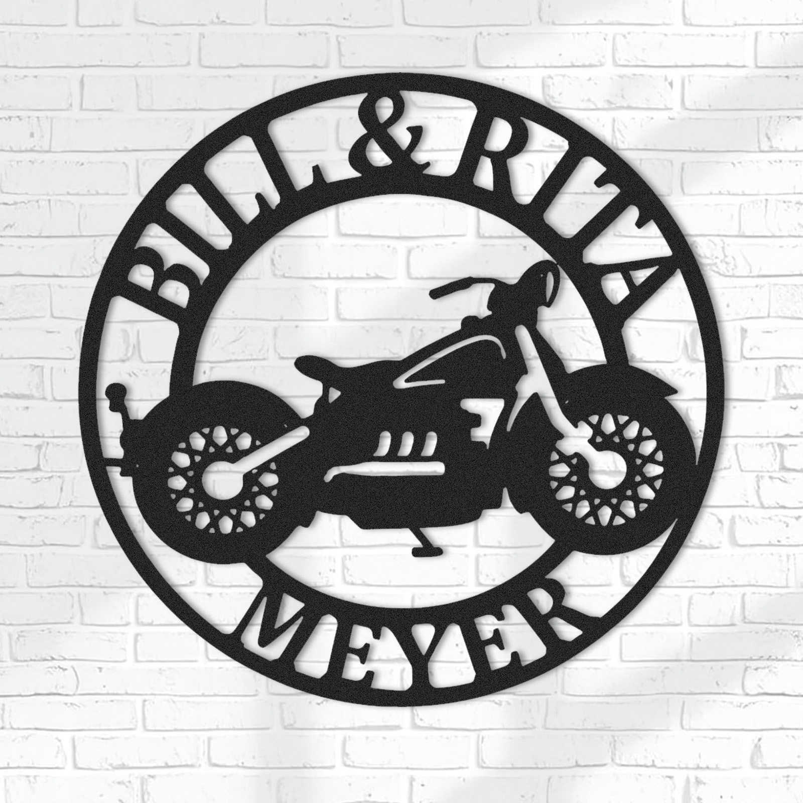 Motorcycle Metal Sign, Metal Garage Sign, Personalized Metal Art, Steel Metal Art, Fathers Day Gift, Motor Bike Metal Sign