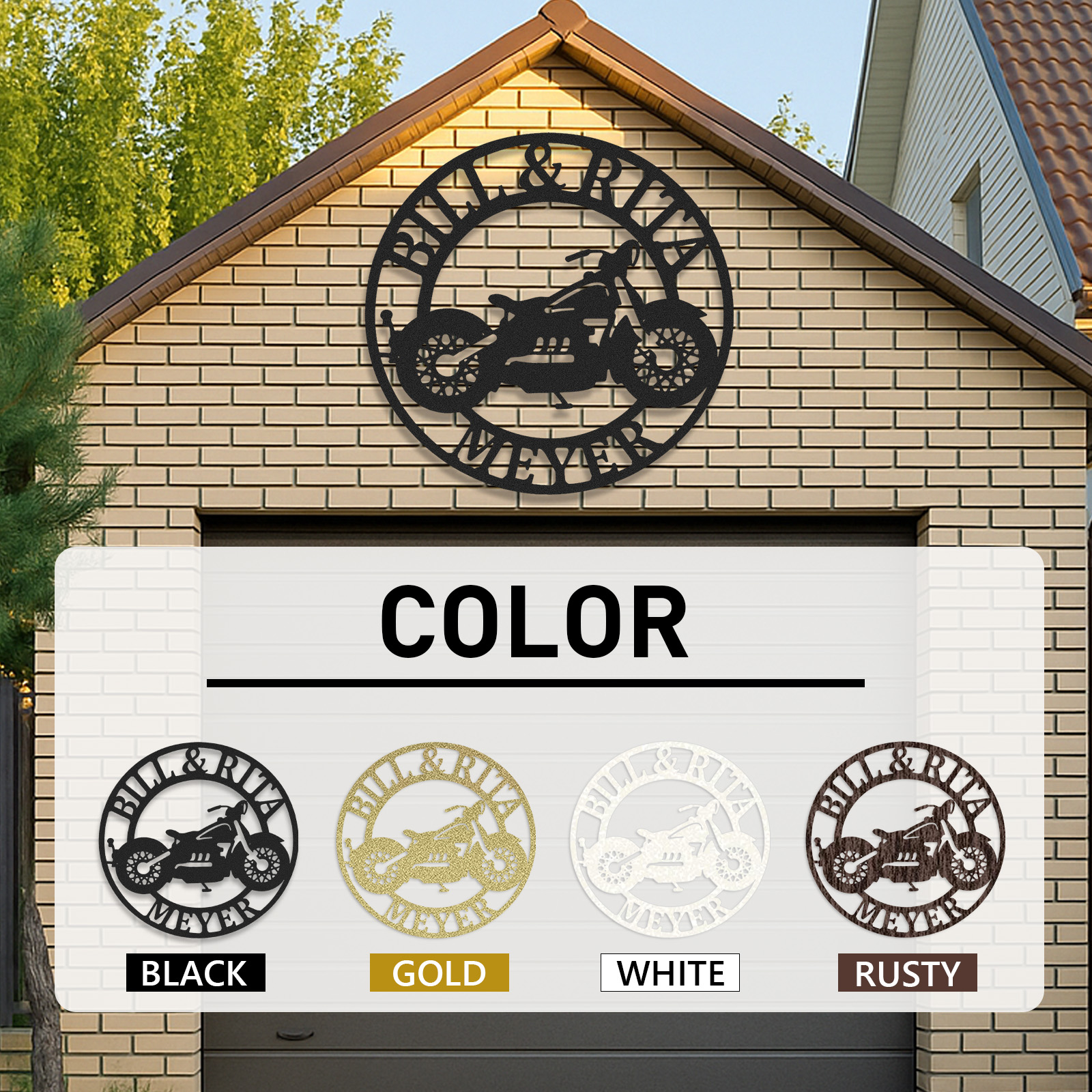 Motorcycle Metal Sign, Metal Garage Sign, Personalized Metal Art, Steel Metal Art, Fathers Day Gift, Motor Bike Metal Sign