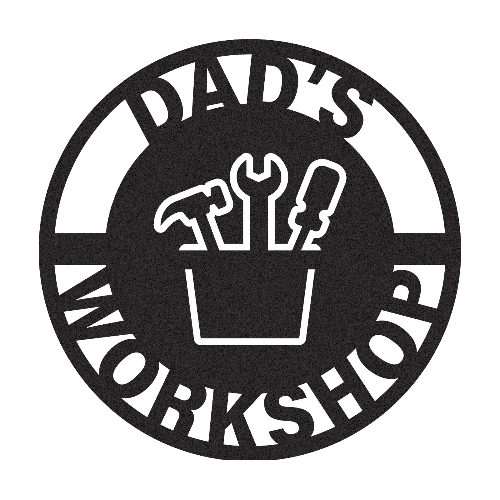 Personalized Dad’s Workshop Metal Sign, Custom Garage Tool Decor, Father’s Day Gift, Rustic Wall Art for His Shed or Tool Area