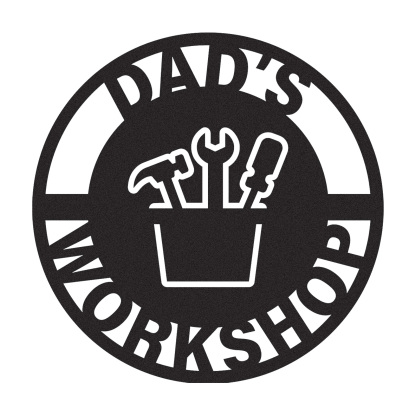 Personalized Dad’s Workshop Metal Sign, Custom Garage Tool Decor, Father’s Day Gift, Rustic Wall Art for His Shed or Tool Area