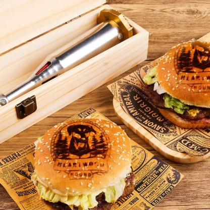 Custom branding iron for Burgers/Woodworking/BBQ , Any logo can be engraved, Branding iron for Wood , Electric wood burning stamp custom