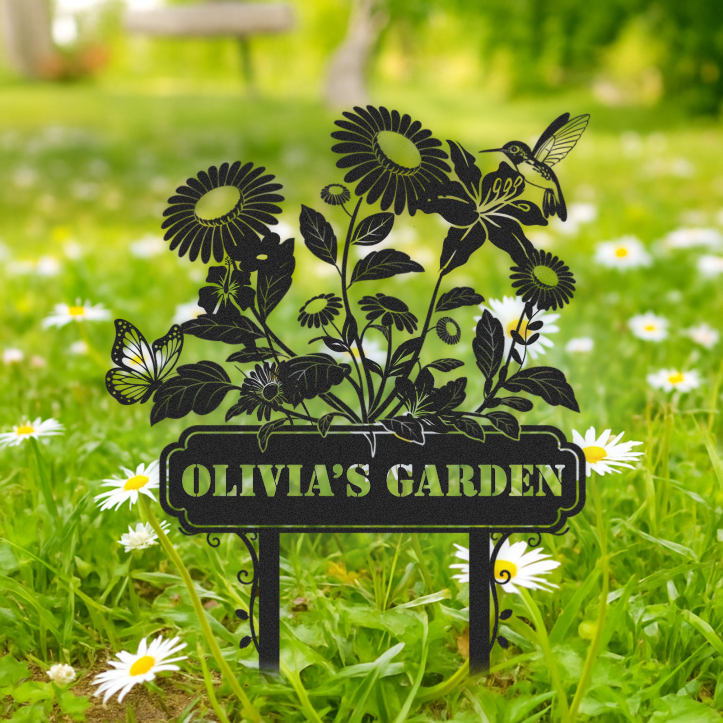 Personalized Garden Stake Metal Sign 