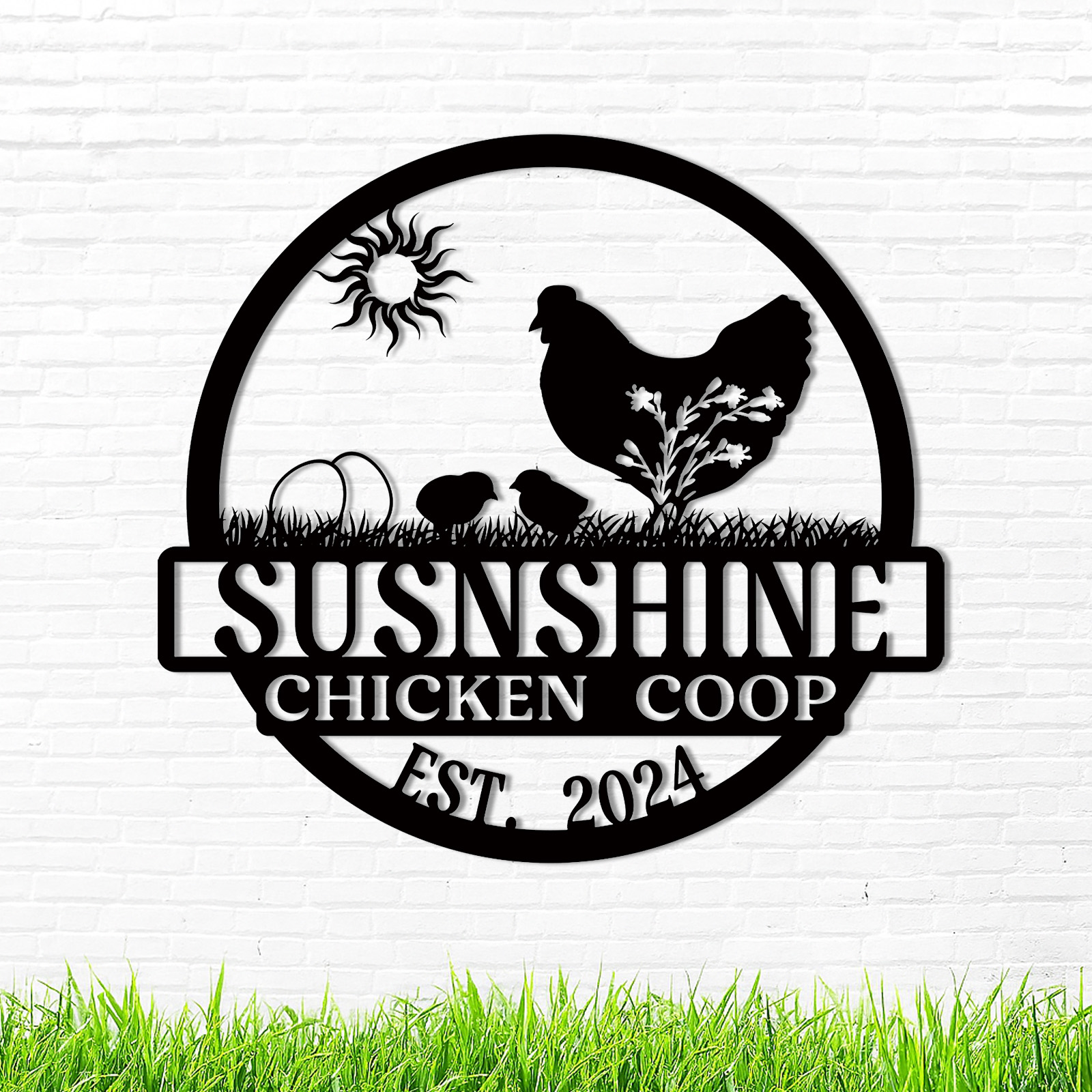 Custom Metal Signs Chicken Coop Signs for Farm Yard Decor