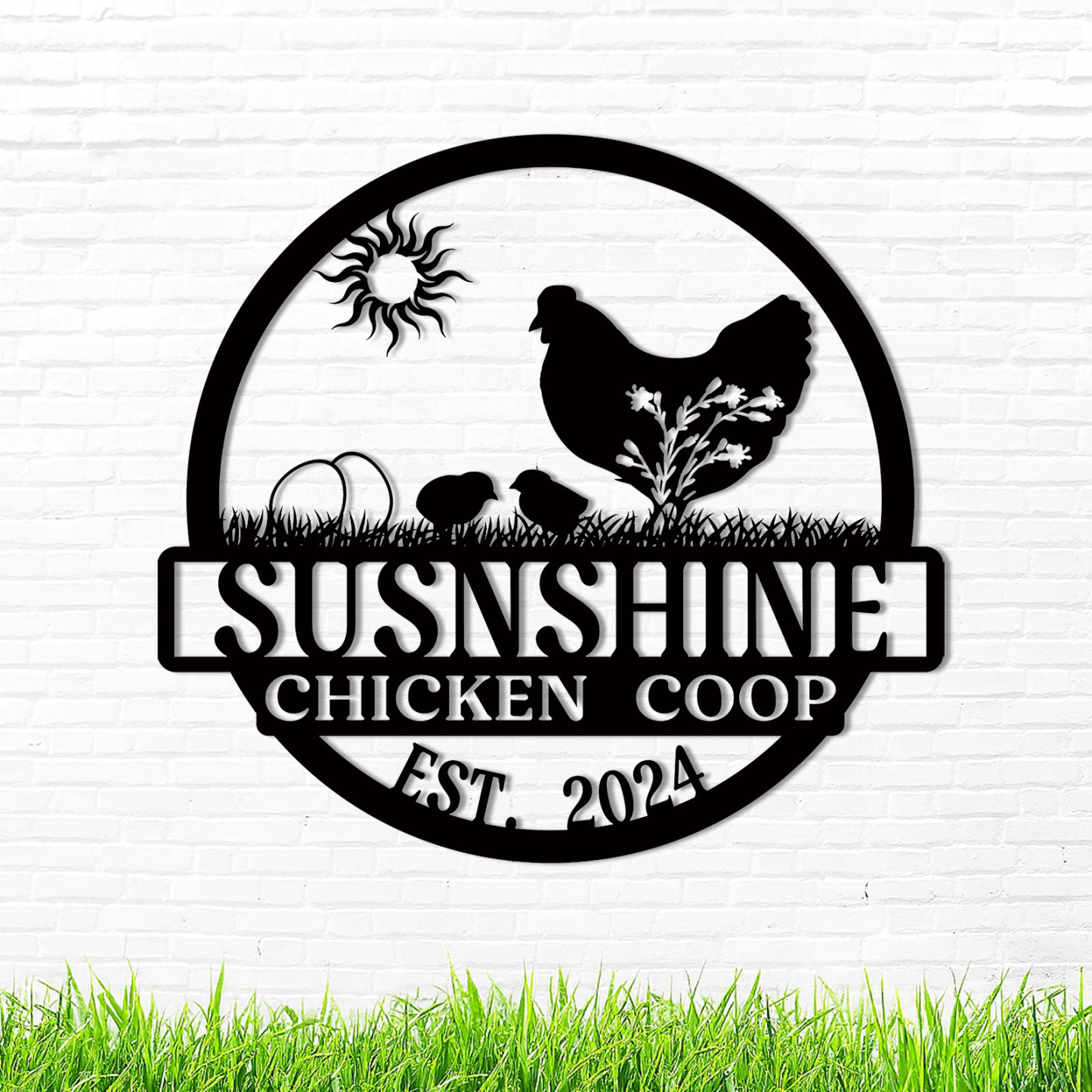 Custom Metal Signs Chicken Coop Signs for Farm Yard Decor 