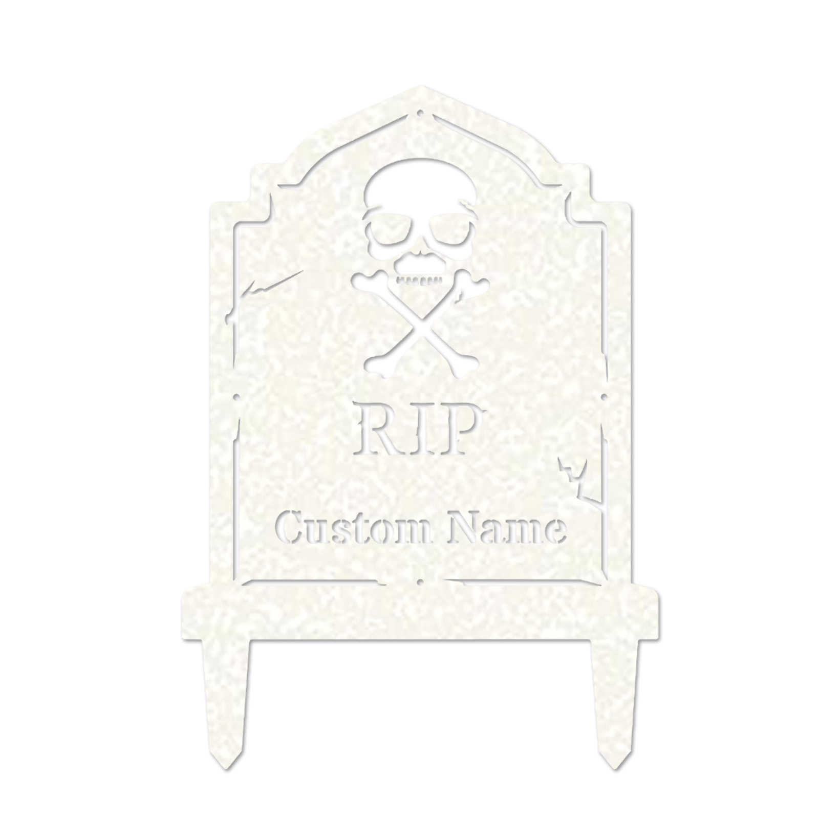 Custom Halloween Tombstone Yard Stake, Personalized RIP Graveyard Metal Sign, Haunted House Outdoor Halloween Decoration