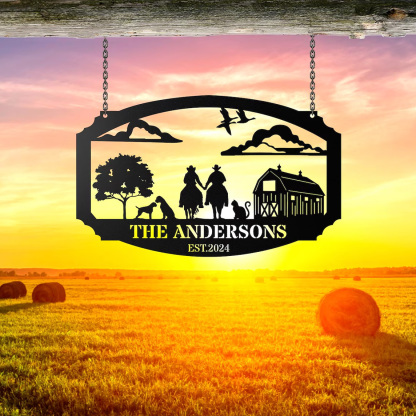 Custom Metal Signs, Personalized Farm House Metal Sign, Metal Wall Decor, Personalized Camping/Wedding Gifts Mothers Day Gifts