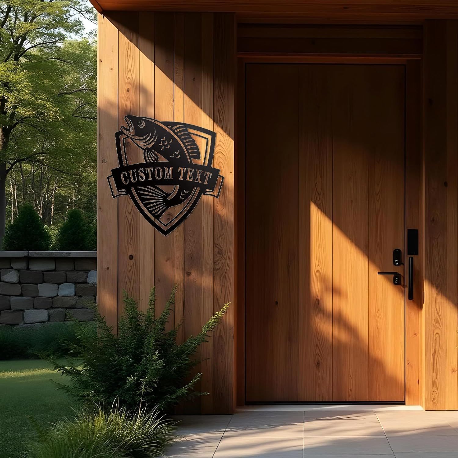 Personalized Largemouth Bass Metal Sign, Custom Fishing Last Name Sign for Home, Fish Family Signs Wall Decor-MetalsignX