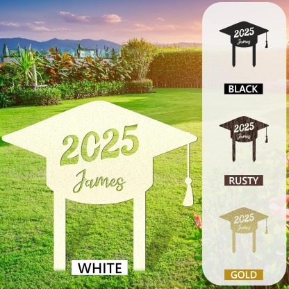  Custom Graduation Decorations Yard Sign, Senior Yard Signs Class of 2025, Custom Signs Outdoor Metal, Yard Sign Stakes Metal, Grad Gifts, Graduate Decorations for College High School