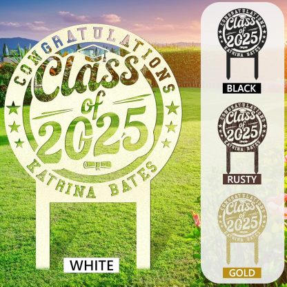  Custom Graduation Decorations Yard Sign, Senior Yard Signs Class of 2025, Custom Signs Outdoor Metal, Yard Sign Stakes Metal, Grad Gifts, Graduate Decorations for College High School