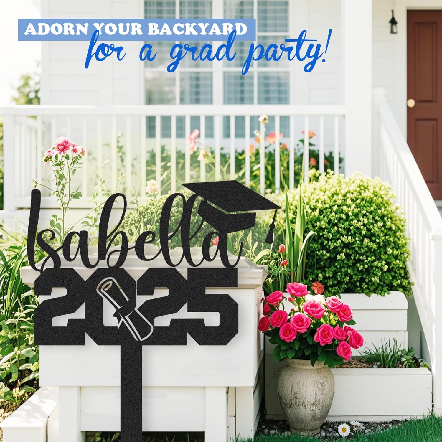  Custom Graduation Decorations Yard Sign, Senior Yard Signs Class of 2025, Custom Signs Outdoor Metal, Yard Sign Stakes Metal, Grad Gifts, Graduate Decorations for College High School