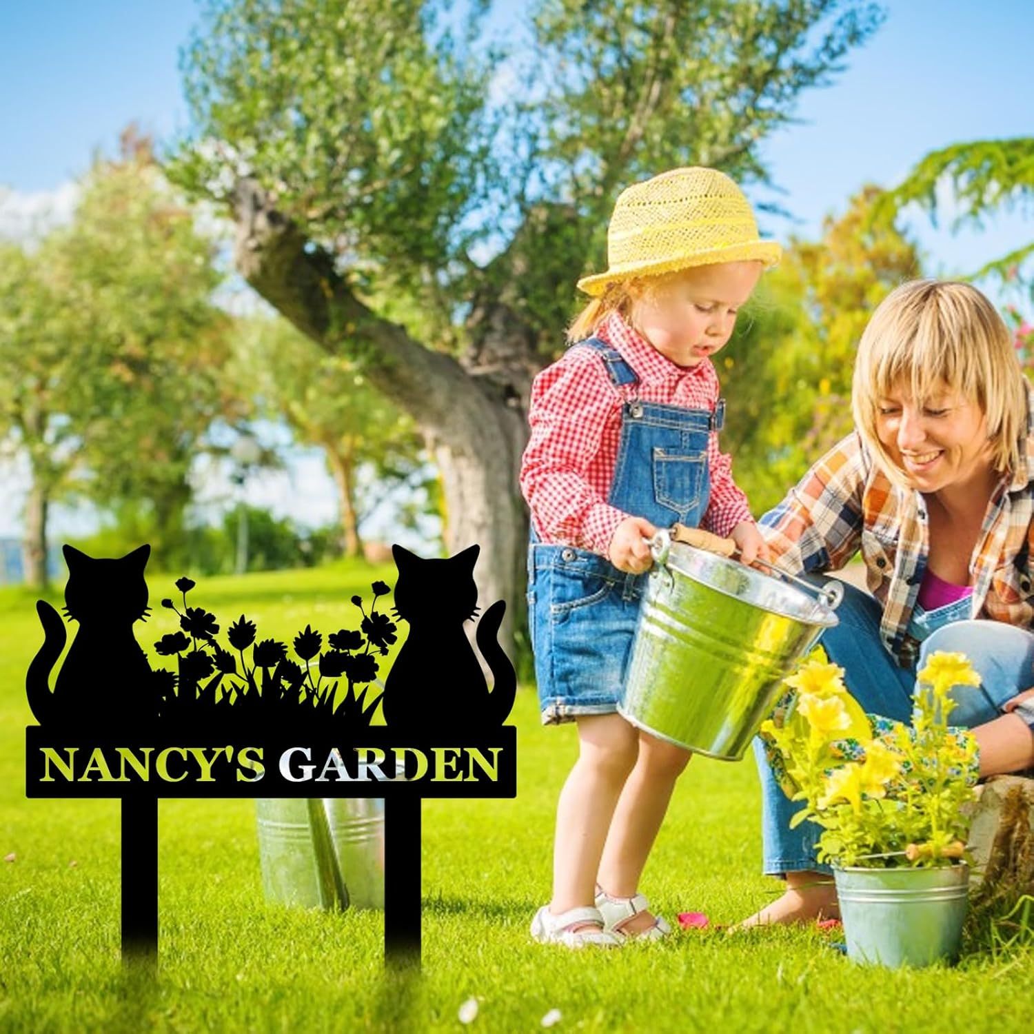 Personalized Garden Sign, Custom Bird Metal Garden Stake Sign, Garden Signs for Outside, Metal Lawn Art, Metal Signs Customized, Garden Signs Decorative Outdoor, Patio Plaque Decor