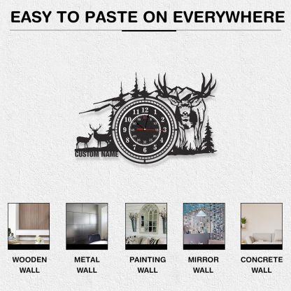 Personalized Large Outdoor Clock, Custom Motorcycle Wall Clock with Name, Modern Metal Wall Art, Battery Operated, Silent Non Ticking Clock for Garage Workshop Farmhouse Man Cave, Gifts for Men