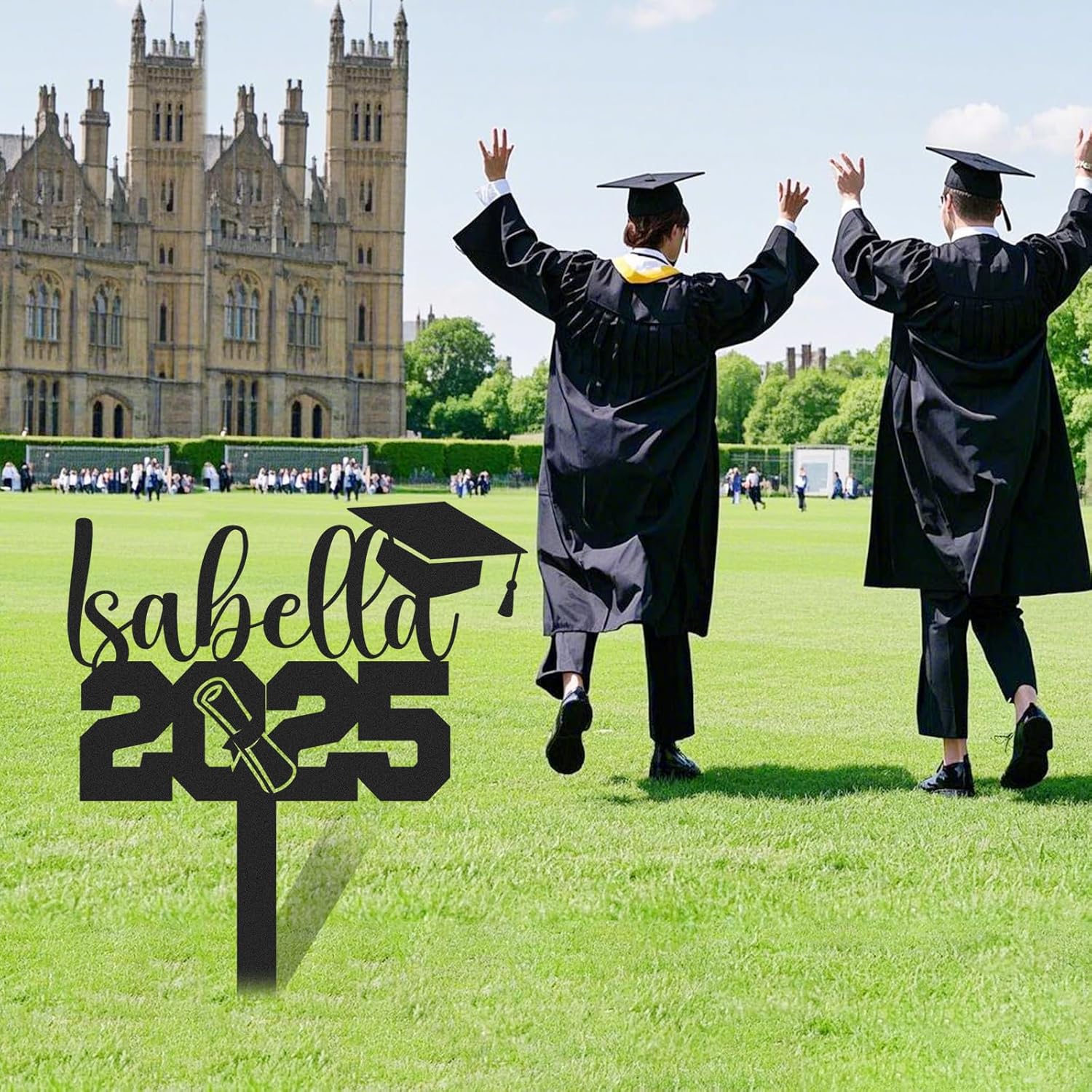  Custom Graduation Decorations Yard Sign, Senior Yard Signs Class of 2025, Custom Signs Outdoor Metal, Yard Sign Stakes Metal, Grad Gifts, Graduate Decorations for College High School