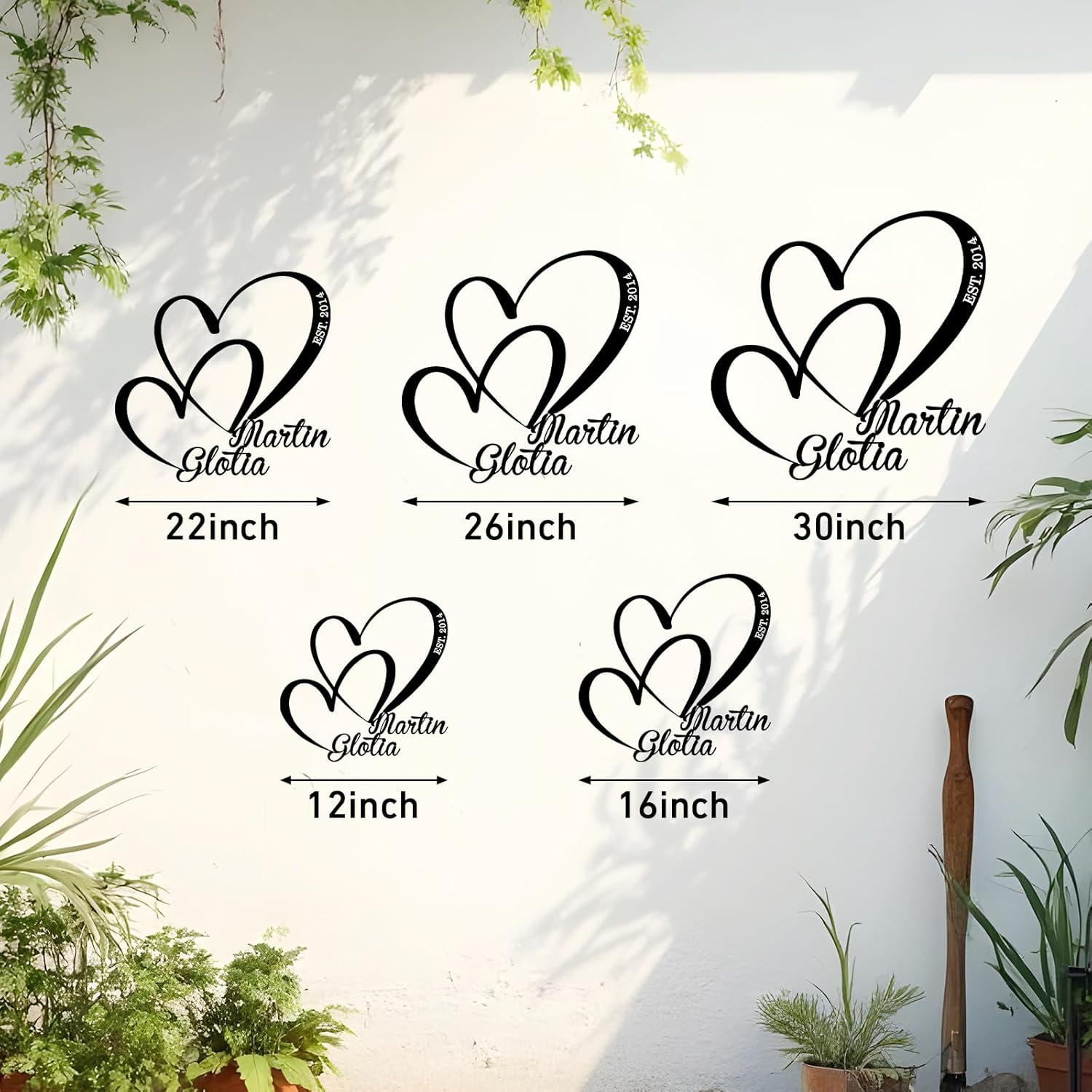 Custom Metal Wedding Sign with Names & Date, Infinity Heart Wall Decor, Personalized Gift for Couples 2025-MetalsignX