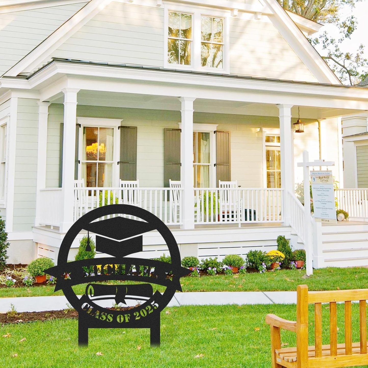  Custom Graduation Decorations Yard Sign, Senior Yard Signs Class of 2025, Custom Signs Outdoor Metal, Yard Sign Stakes Metal, Grad Gifts, Graduate Decorations for College High School