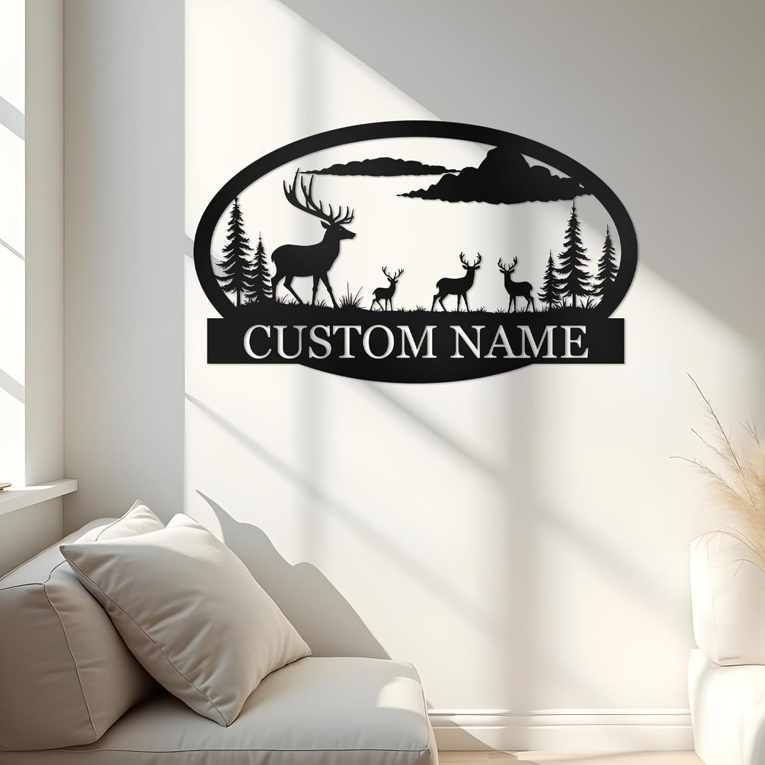 Personalized Metal Bear Sign, Custom Family Last Name Sign | Rustic Cabin and Outdoor Wall Decor-MetalsignX