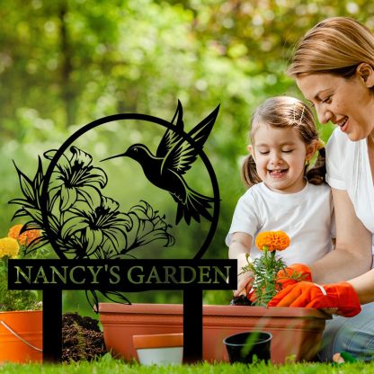 Personalized Garden Sign, Custom Bird Metal Garden Stake Sign, Garden Signs for Outside, Metal Lawn Art, Metal Signs Customized, Garden Signs Decorative Outdoor, Patio Plaque Decor