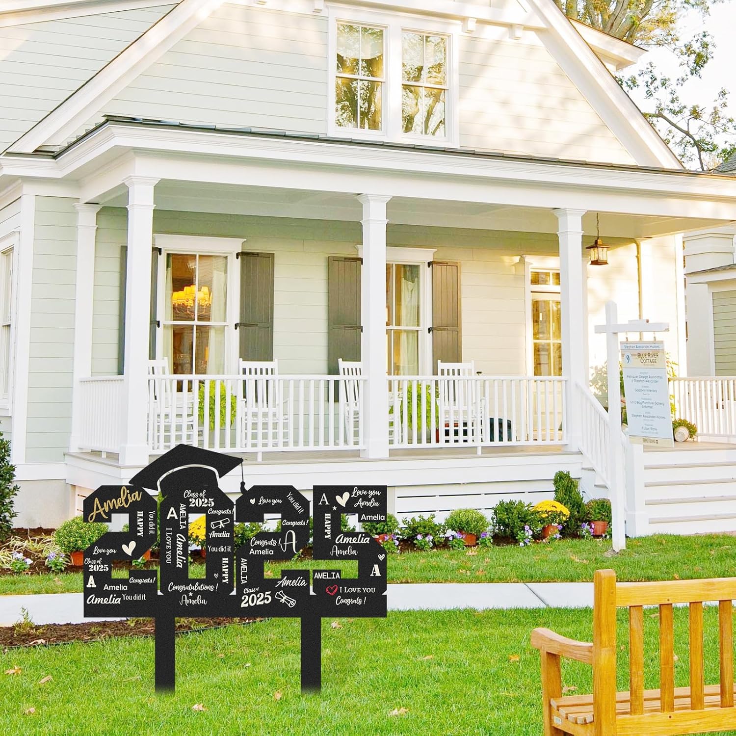  Custom Graduation Decorations Yard Sign, Senior Yard Signs Class of 2025, Custom Signs Outdoor Metal, Yard Sign Stakes Metal, Grad Gifts, Graduate Decorations for College High School