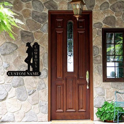 Personalized Cowboy Metal Sign, Custom Metal Name Sign, Vintage Cowboy Wall Decor, Outdoor Metal Art, Metal Signs Customized, Retro Home Decor Wall Art, Cowboy Decor Gift, Patio Decor