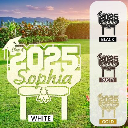  Custom Graduation Decorations Yard Sign, Senior Yard Signs Class of 2025, Custom Signs Outdoor Metal, Yard Sign Stakes Metal, Grad Gifts, Graduate Decorations for College High School